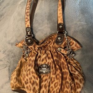 Kathy VanZeeland leopard shoulder bag